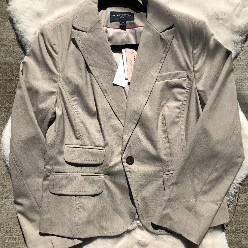 Banana Republic Beige 12 Petite Jacket